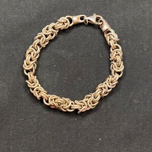 Elegant 925 Sterling Silver Byzantine Link Women's Bracelet